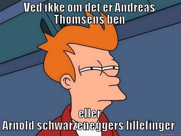 VED IKKE OM DET ER ANDREAS THOMSENS BEN ELLER ARNOLD SCHWARZENEGGERS LILLEFINGER  Futurama Fry