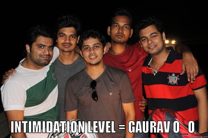 INTIMIDATION O_O -  INTIMIDATION LEVEL = GAURAV O_O Misc