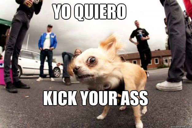 YO QUIERO KICK YOUR ASS  