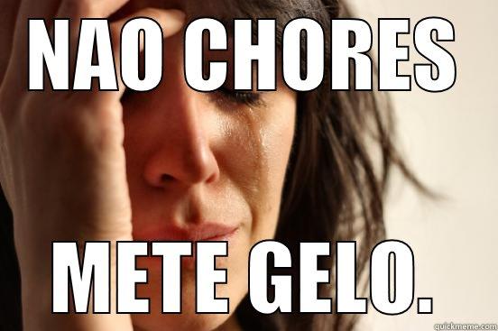 NAO CHORES METE GELO. First World Problems