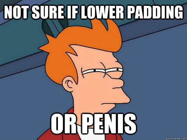 Not sure if lower padding or penis  Futurama Fry