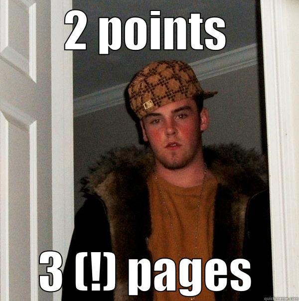 Fudge them pages - 2 POINTS 3 (!) PAGES Scumbag Steve