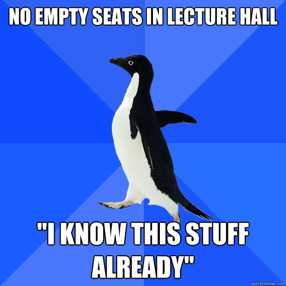 No empty seats in lecture hall 