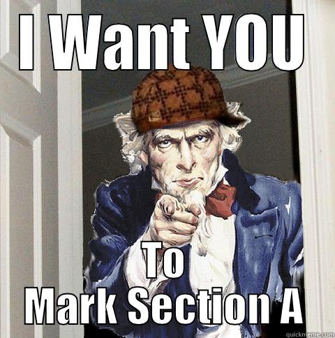 I WANT YOU TO MARK SECTION A Scumbag Uncle Sam