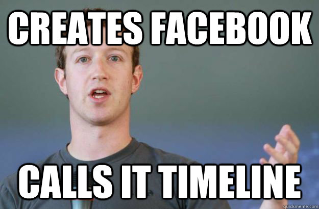 Creates Facebook Calls it Timeline  mark zuckerberg