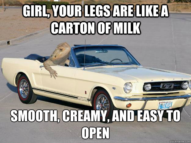 Girl, your legs are like a carton of milk smooth, creamy, and easy to open
  Pickup Dragon