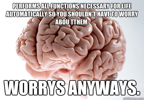 Performs all functions necessary for life automatically so you shouldn't have to worry abou tthem. worrys anyways.   Scumbag Brain