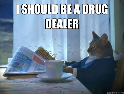 I should be a drug dealer - I should be a drug dealer  The One Percent Cat