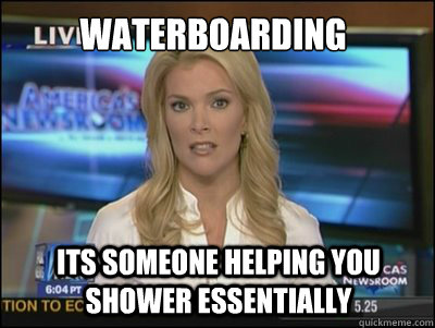 Waterboarding Its someone helping you shower essentially  Megyn Kelly