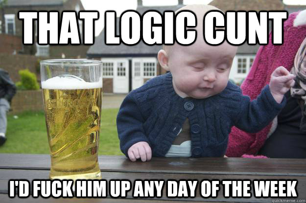 That Logic cunt I'd fuck him up any day of the week  drunk baby