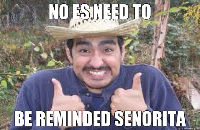 NO ES NEED TO BE REMINDED SENORITA - NO ES NEED TO BE REMINDED SENORITA  Excited Mexican 