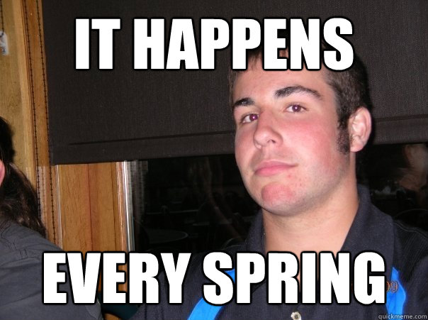 It Happens every spring - It Happens every spring  Emotionally Insecure College Student