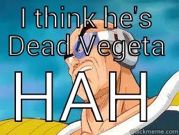 I THINK HE'S DEAD VEGETA . HAH Misc