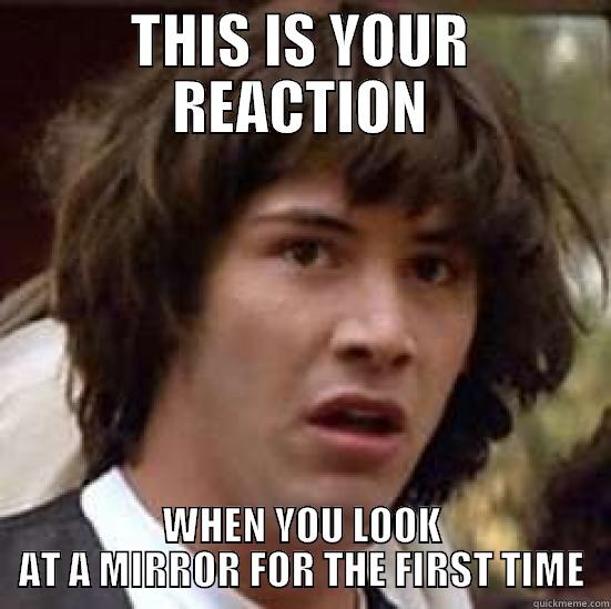 Your own nightmare - THIS IS YOUR REACTION WHEN YOU LOOK AT A MIRROR FOR THE FIRST TIME conspiracy keanu