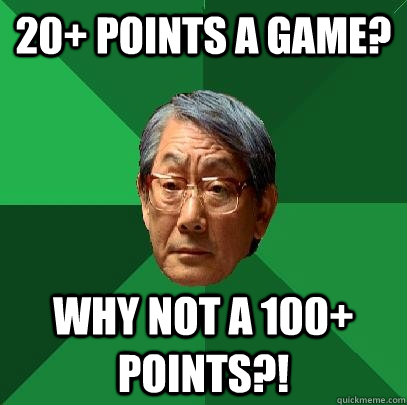 20+ Points a game? Why not a 100+ points?!  High Expectations Asian Father