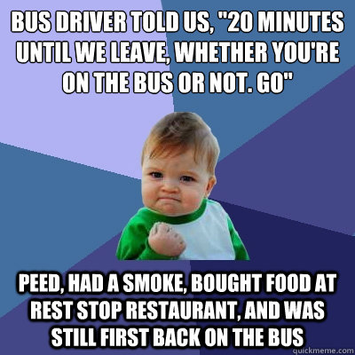 bus driver told us, 