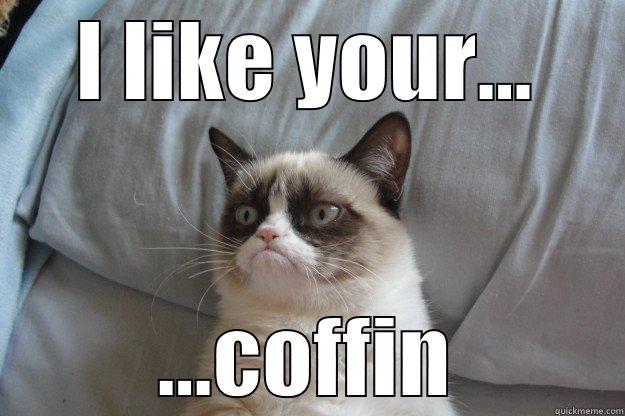 Grumpy cat - I LIKE YOUR... ...COFFIN Grumpy Cat