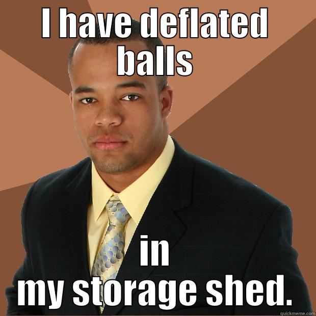 I HAVE DEFLATED BALLS IN MY STORAGE SHED. Successful Black Man