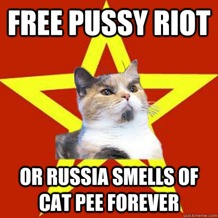 Free Pussy Riot Or Russia Smells of Cat Pee Forever  Lenin Cat