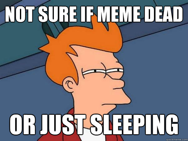 not sure if meme dead or just sleeping  Futurama Fry