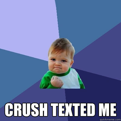  crush texted me  Success Kid