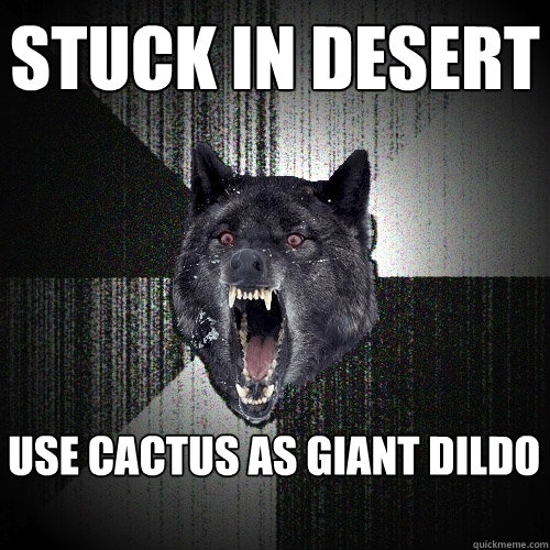 Stuck in desert use cactus as giant dildo  Insanity Wolf