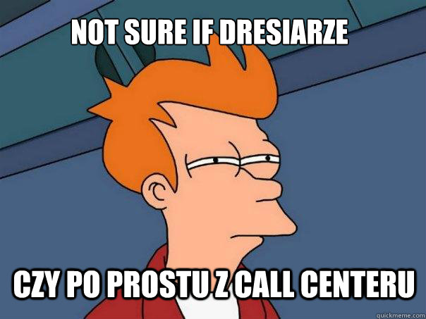 NOT SURE IF DRESIARZE CZY PO PROSTU Z CALL CENTERU  Futurama Fry