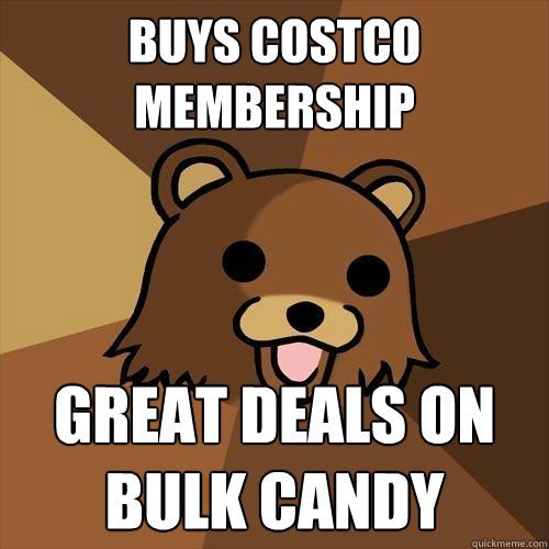 buys costco membership great deals on bulk candy - buys costco membership great deals on bulk candy  Pedobear