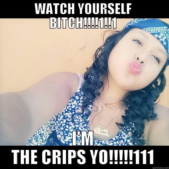 WATCH YOURSELF BITCH!!!!1!!1 I'M THE CRIPS YO!!!!!111 Misc