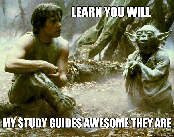 Learn You will my study guides awesome they are - Learn You will my study guides awesome they are  Yoda Weed