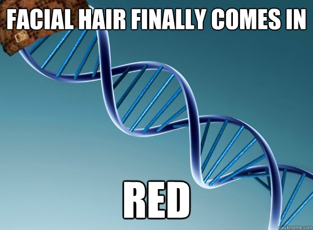 Facial hair finally comes in Red  Scumbag Genetics