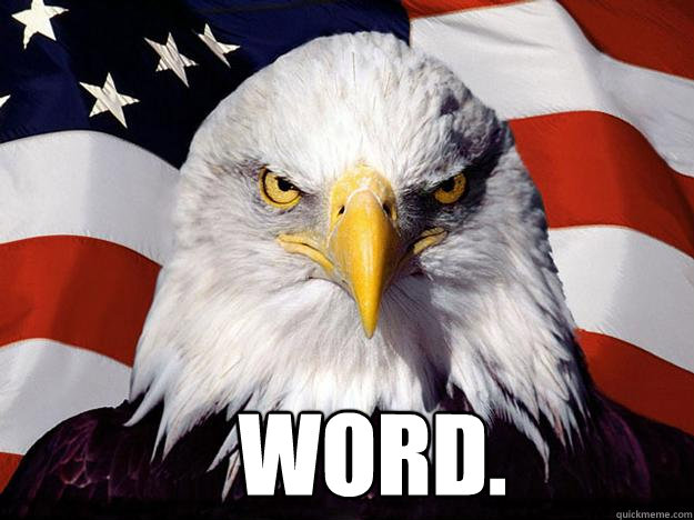 WORD. - WORD.  Patriotic Eagle