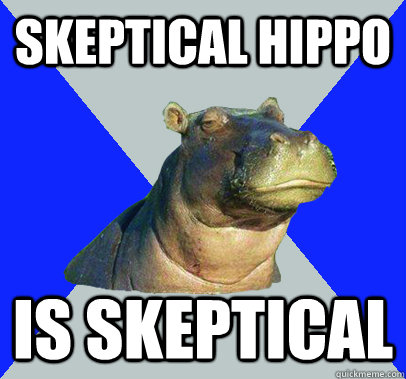 Skeptical Hippo Is Skeptical  Skeptical Hippo