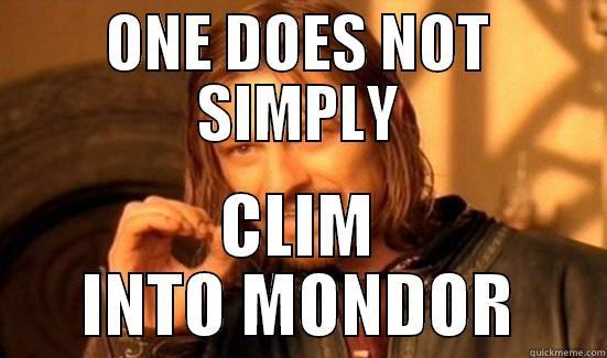 ONE DOES NOT SIMPLY CLIM INTO MONDOR Boromir