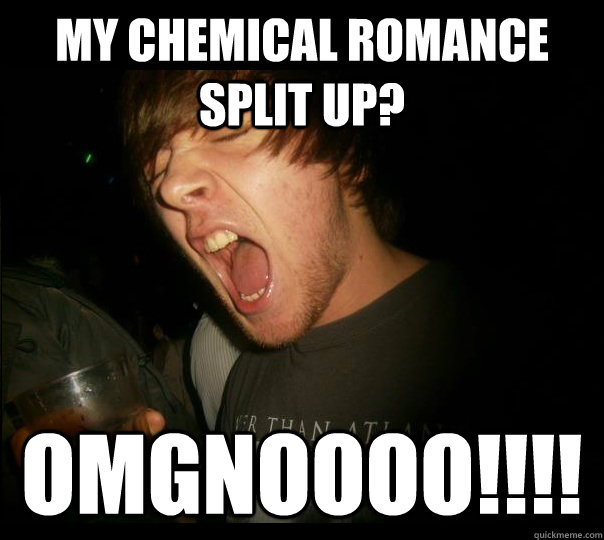 my chemical romance split up? OMGNOOOO!!!!  