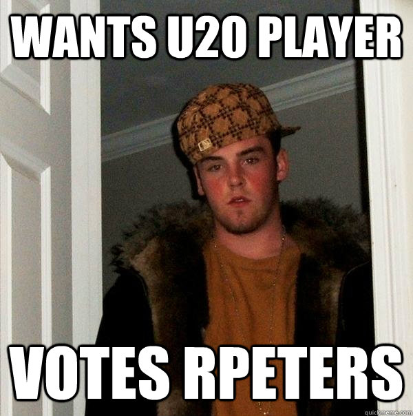 Wants U20 player Votes rpeters - Wants U20 player Votes rpeters  Scumbag Steve