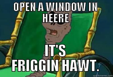 FRIGGIN HAWT - OPEN A WINDOW IN HEERE IT'S FRIGGIN HAWT. Misc