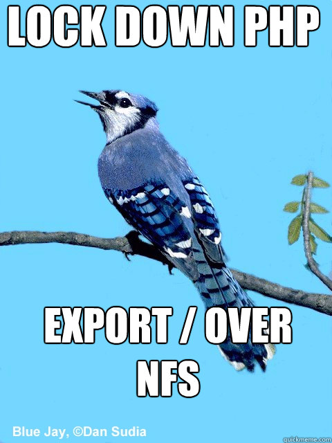 lock down php export / over nfs  Blue Team Bird