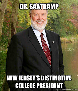 Dr. Saatkamp New Jersey's Distinctive College President  El presidente