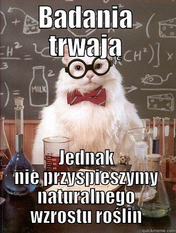 BADANIA TRWAJĄ JEDNAK NIE PRZYSPIESZYMY NATURALNEGO WZROSTU ROŚLIN Chemistry Cat