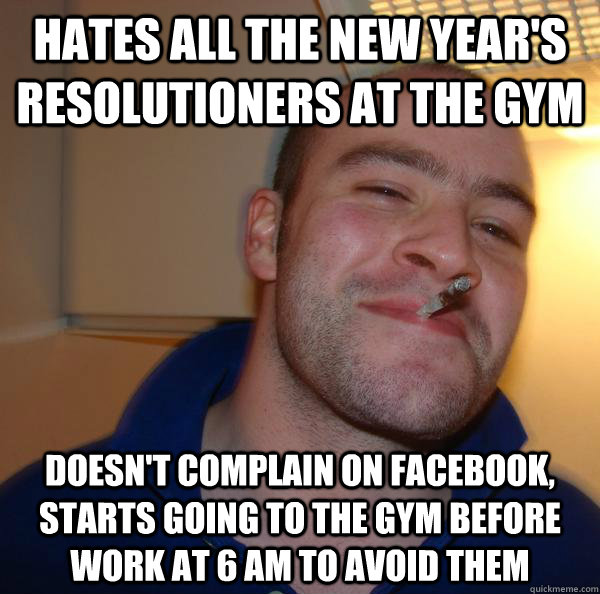 new years resolutioners at gym