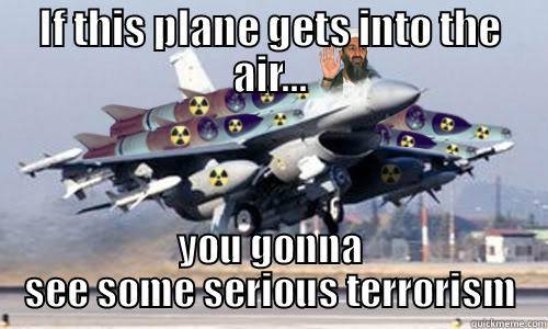 IF THIS PLANE GETS INTO THE AIR... YOU GONNA SEE SOME SERIOUS TERRORISM Misc