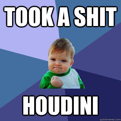 took a shit houdini - took a shit houdini  Success Kid