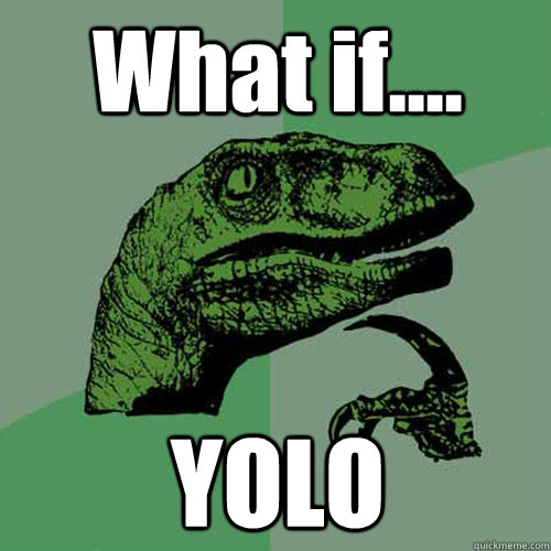 What if.... YOLO  - What if.... YOLO   Philosoraptor