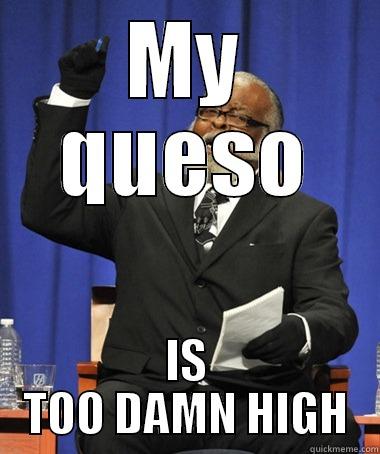 MY QUESO IS TOO DAMN HIGH The Rent Is Too Damn High