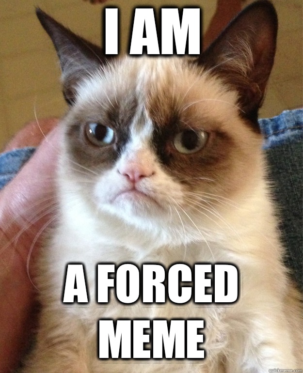 I am A forced meme  Grumpy Cat