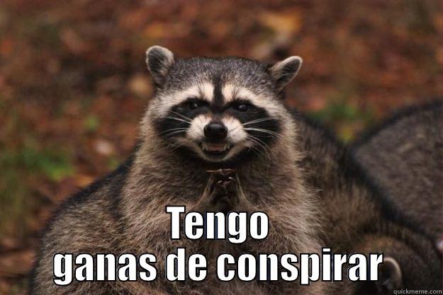 Plotting Racoon -  TENGO GANAS DE CONSPIRAR Evil Plotting Raccoon