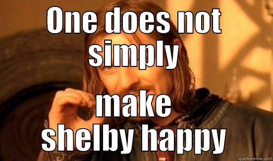 ONE DOES NOT SIMPLY MAKE SHELBY HAPPY Boromir