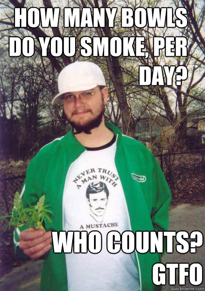 how many bowls do you smoke, per day? who counts? gtfo  Stoner