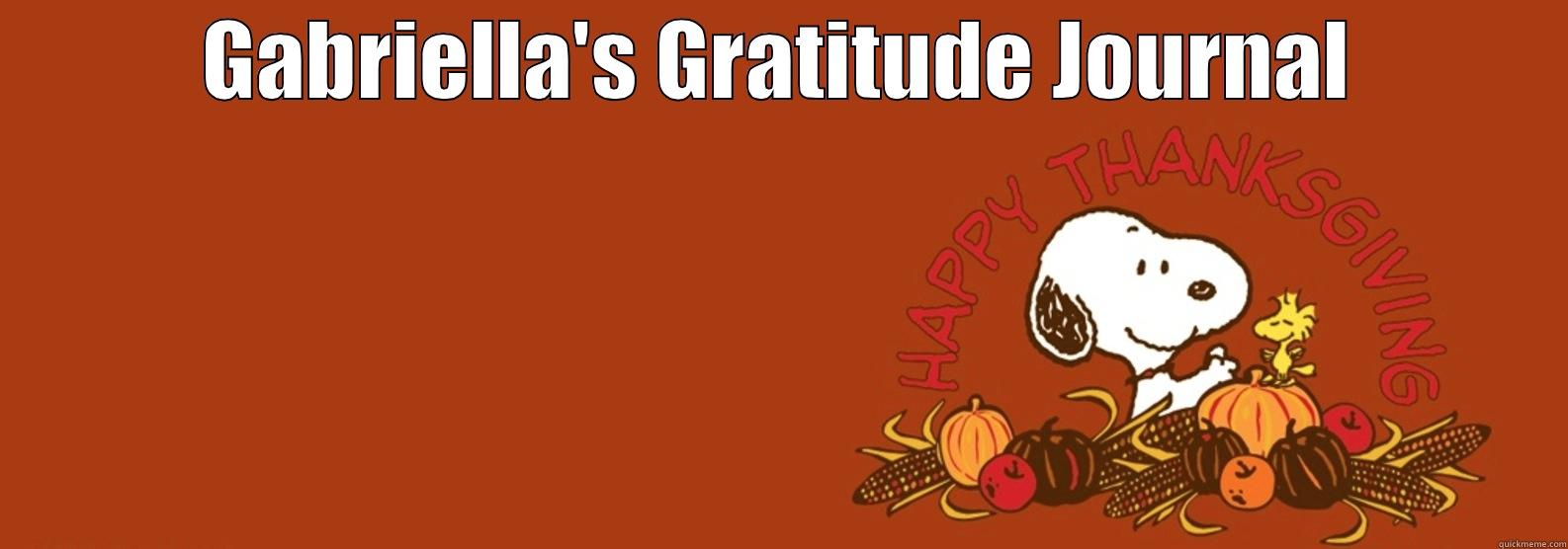 GABRIELLA'S GRATITUDE JOURNAL  Misc